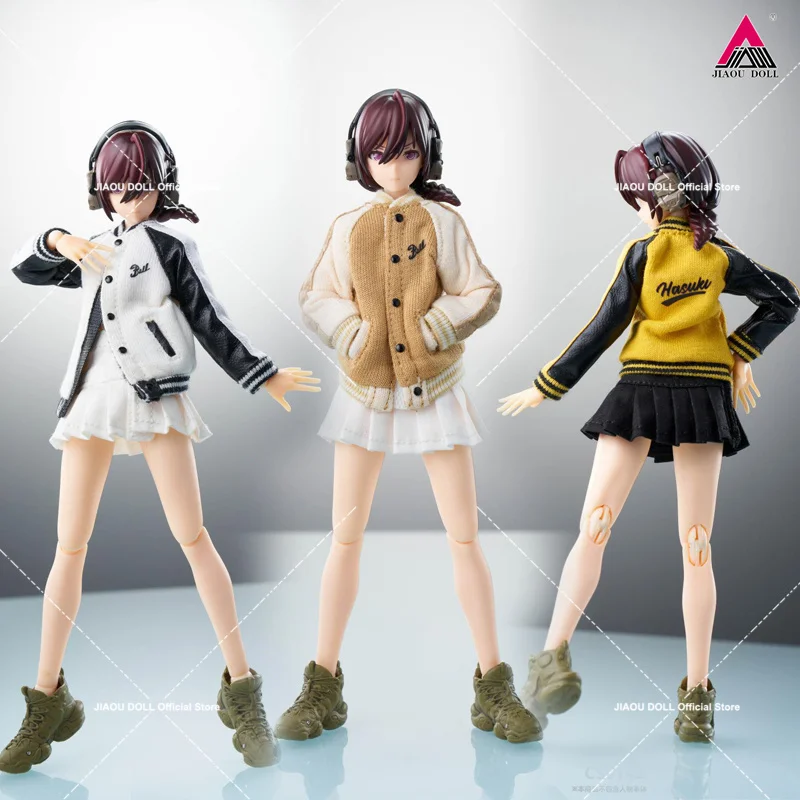 

In Stock HASUKI CS014 1/12 Women's Baseball Shirt Pleated Skirt Clothes Set Model Fit 6'' Female Solider Action Figure Body Doll