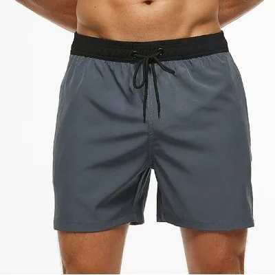 Men Summer Swim Shorts Swimwear Trunks Swimsuits Quickly Dry Surf Beach Board Elastic Waist Swim Pants Surffing Shorts with Mesh