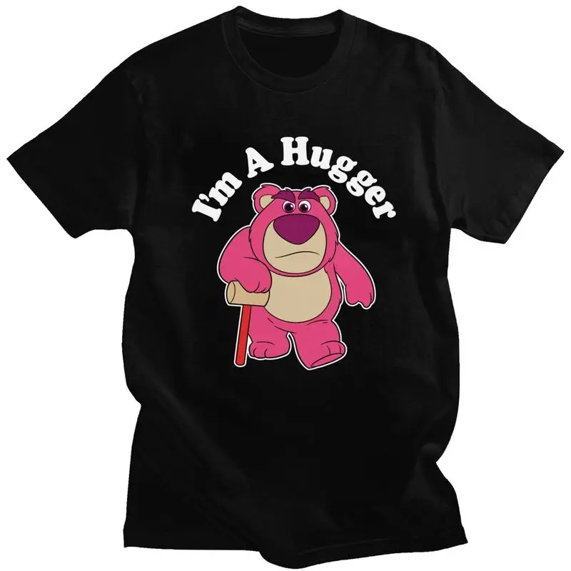 Mens Lotso Huggin Bear T Shirts Short Sleeves Cotton Tshirt Novelty T-shirt Designer Tee Tops Plus Size Clothes