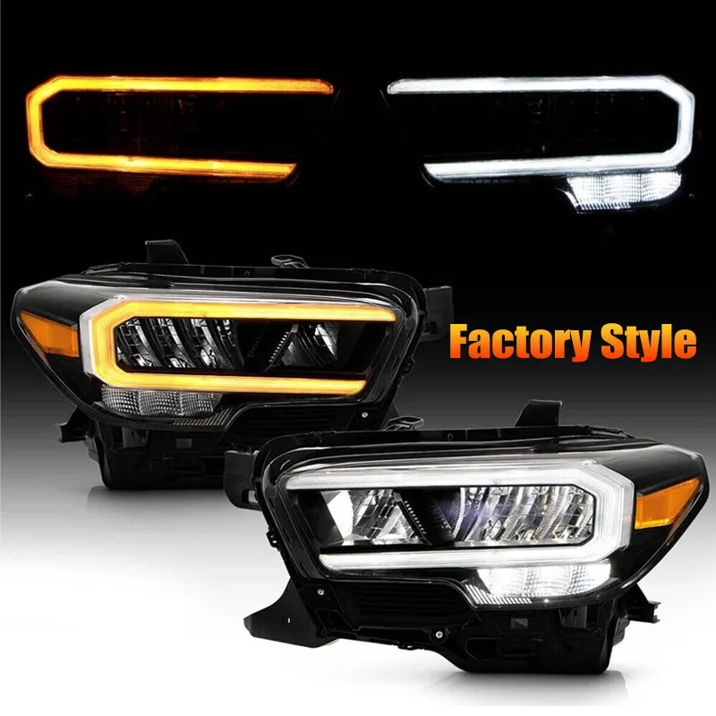 

Pair Full Headlights Headlamps Set Fit 2020-2023 Toyota Tacoma Limited / TRD