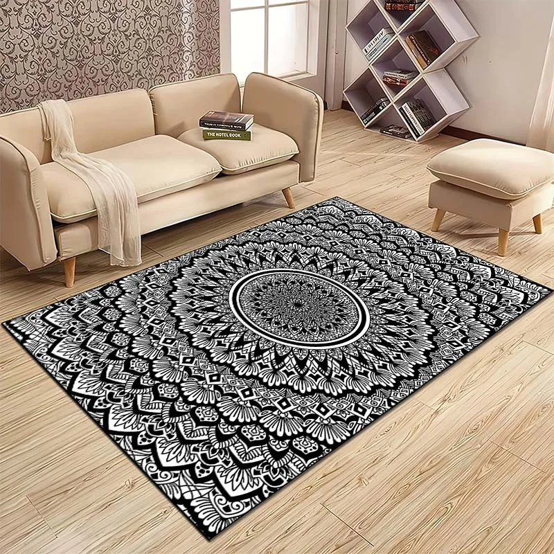 15 Sizes India Mandala Pattern Rug Carpet for Living Room Bathroom Mat Creative Doormat Carpet for Bedroom Home Decor Chambre