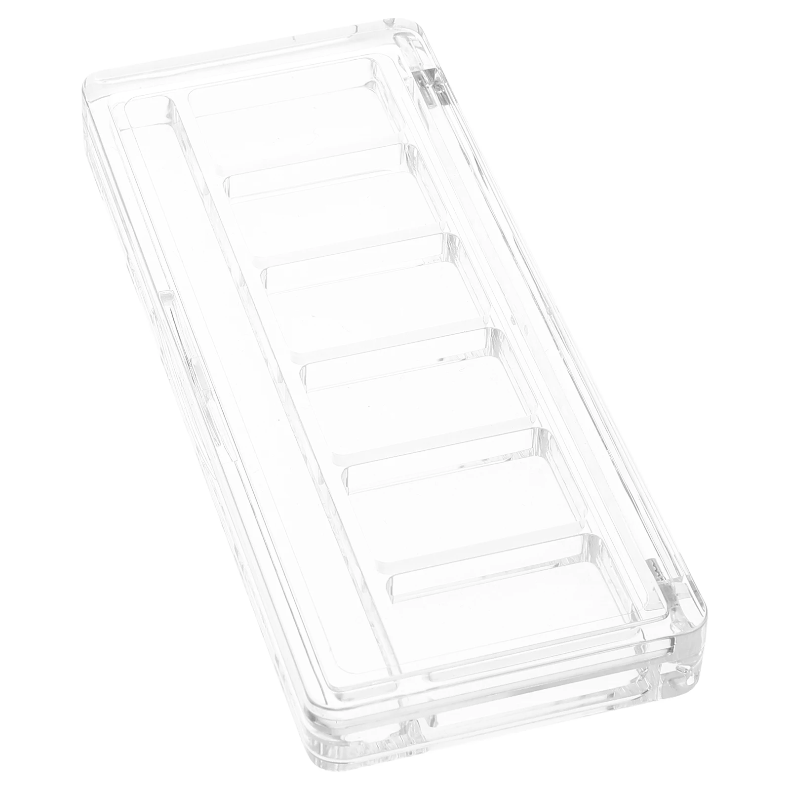 

Empty Eyeshadow Palette 6 Slot Transparent Makeup Organizer Box for Blush Concealer Travel Storage Palette Tray Holder