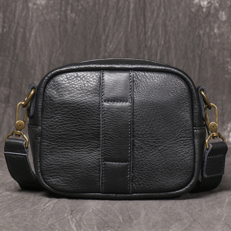 Men's Genuine Leather Crossbody Bag Casual Vertical Shoulder Bag High-quality Leather Trendy Men's Bag Daily Commuting