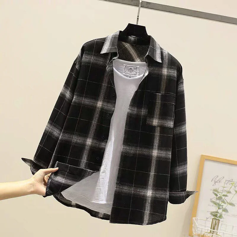 Wear-Resistant Long Sleeve Shirt for Men Workwear Dirt-Resistant Construction Site Top Summer Work Uniform Casual Plaid Shirt