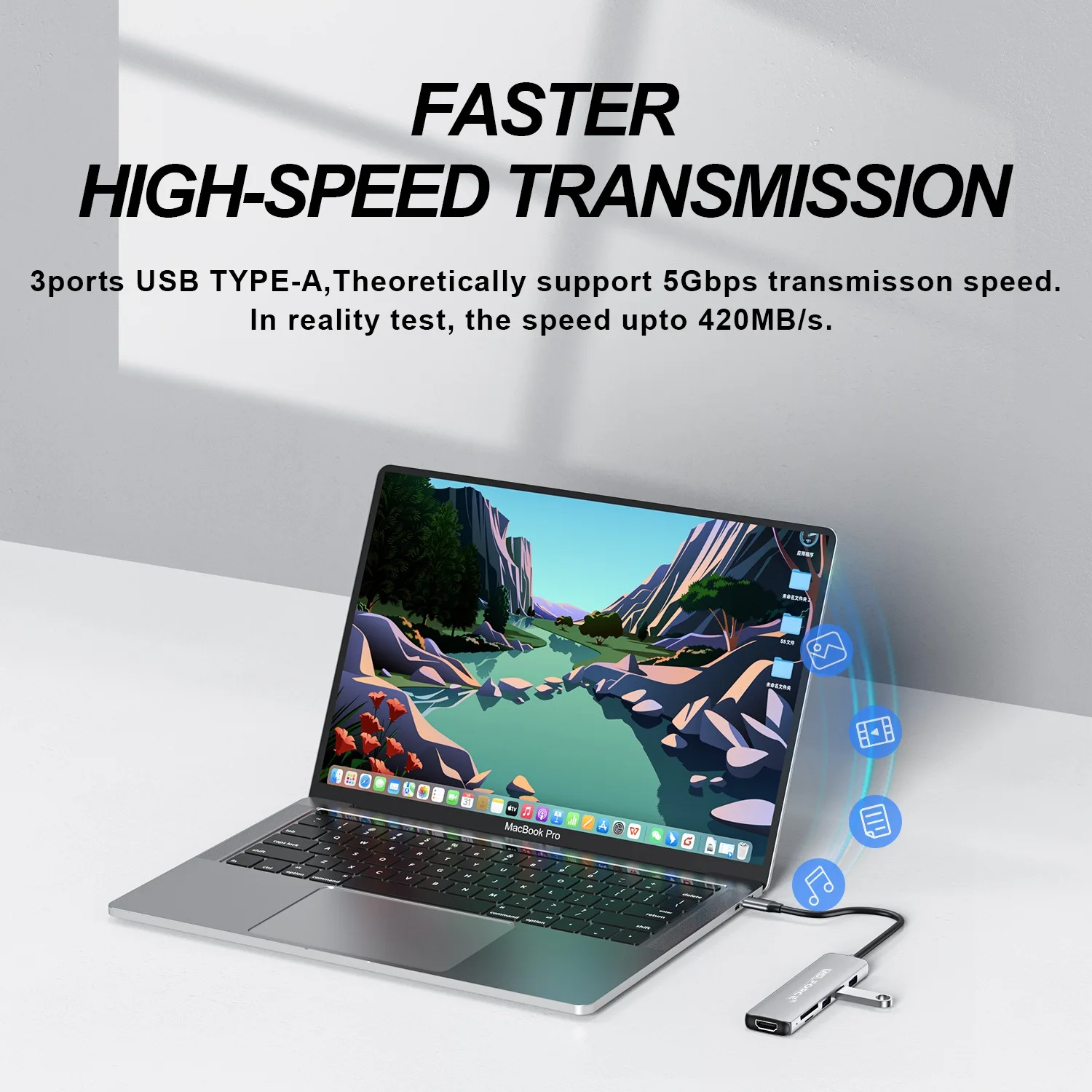 Hub usb tipo c da 3.0 a usb a adattatore porte multiple con lettore di schede hdmi 4k per Imac Ipad Mac mini Macbook dell thunderbolt hub