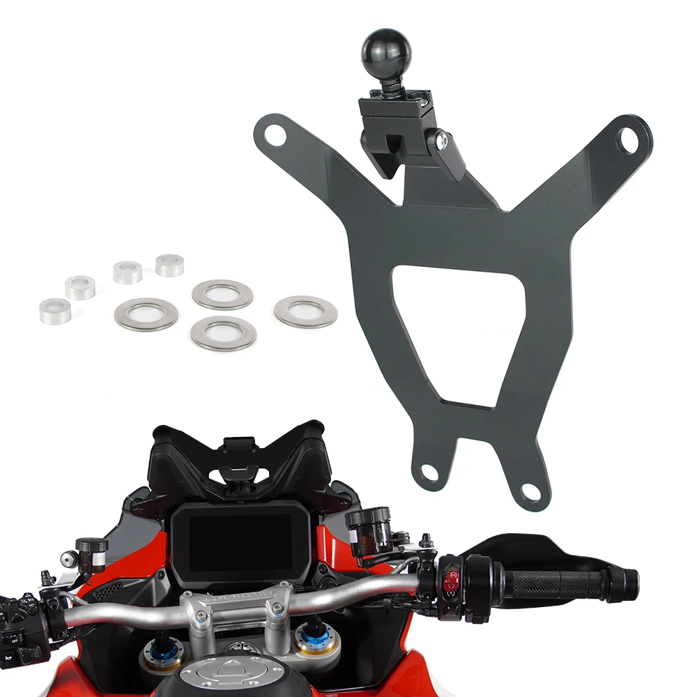 For Ducati Multistrada V4 V4S V4 RS V4 Pikes Peak V4 Rallly GPS Navigation Bracket Motorcycle Windshield Mount GPS Phone Holder