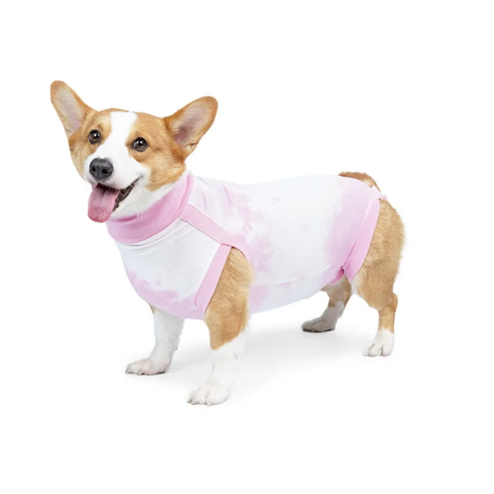 

Elastic Dog Anti-lick Recovery Suit Breathable Thin Dog Recovery Bodysuit Soft Dog Weaning Bodysuit for Pets