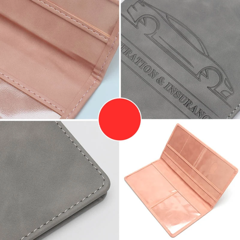 Couverture de planificateur de conduite en cuir, sac de rangement pour documents automobiles, porte-carte de crédit, support d'assurance d'immatriculation de voiture, planificateur de conducteur