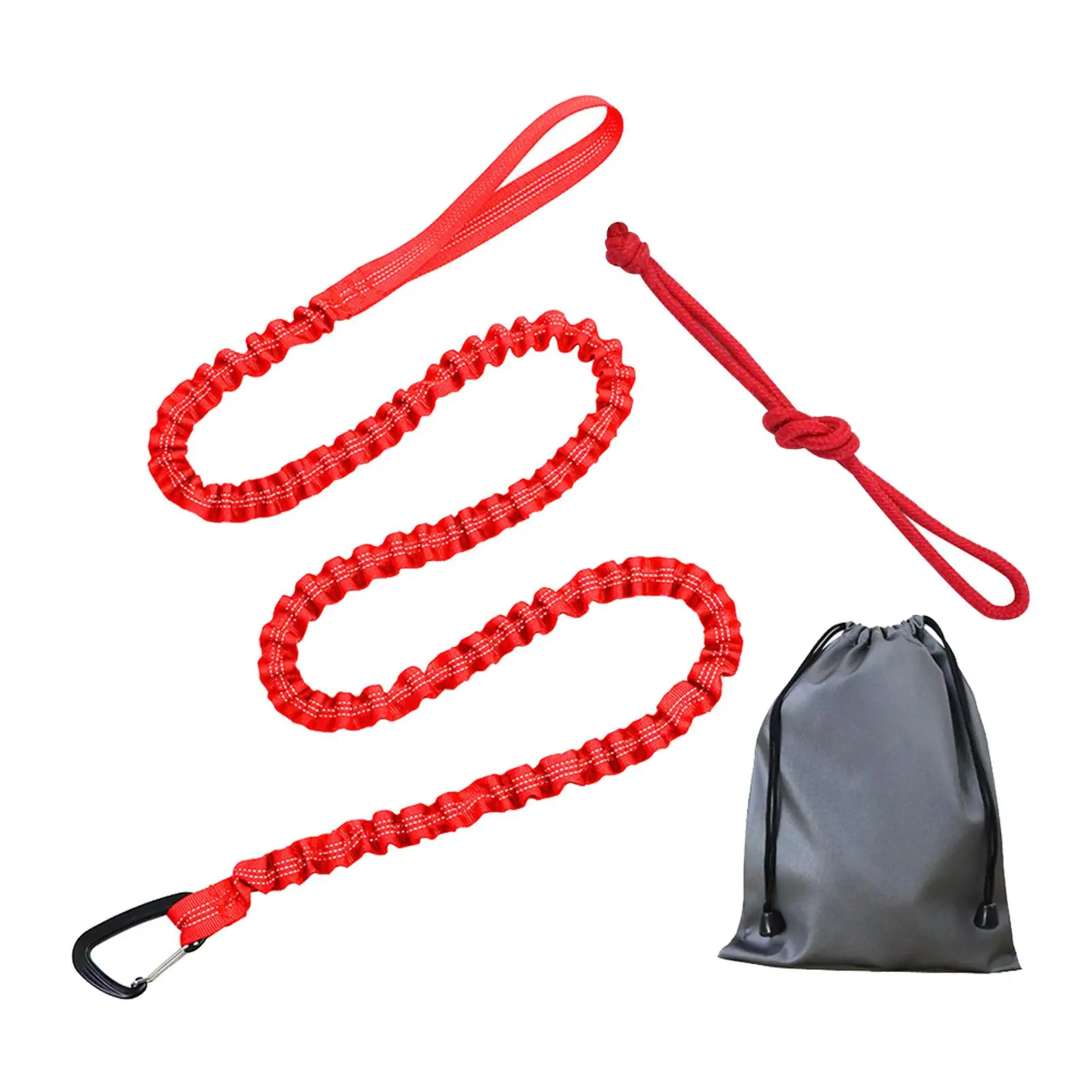 Towing Strap Bike Bungee Rope for Kids with Alloy Hook Nylon Elastic Pull Rope for Cycling Kayaking Dog Leash Travel