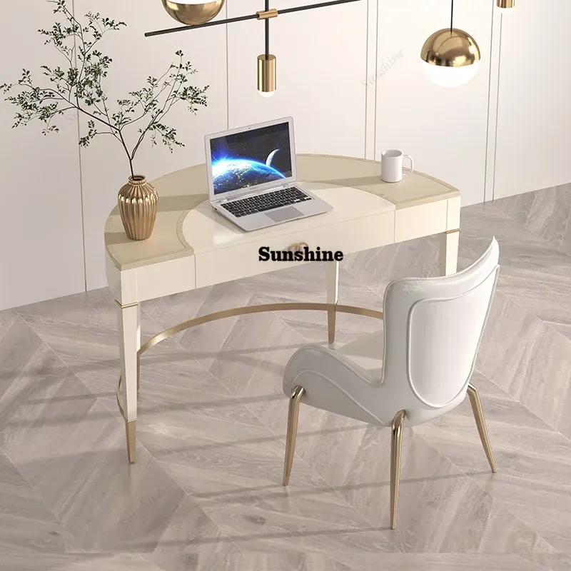 American light luxury solid wood desk chair modern simple home, office ins style writing deskYY