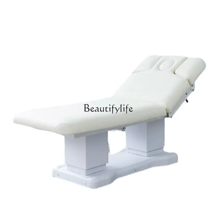 

88.Electric multi-function double column electric massage treatment bed tattoo embroidery body beauty massage bed