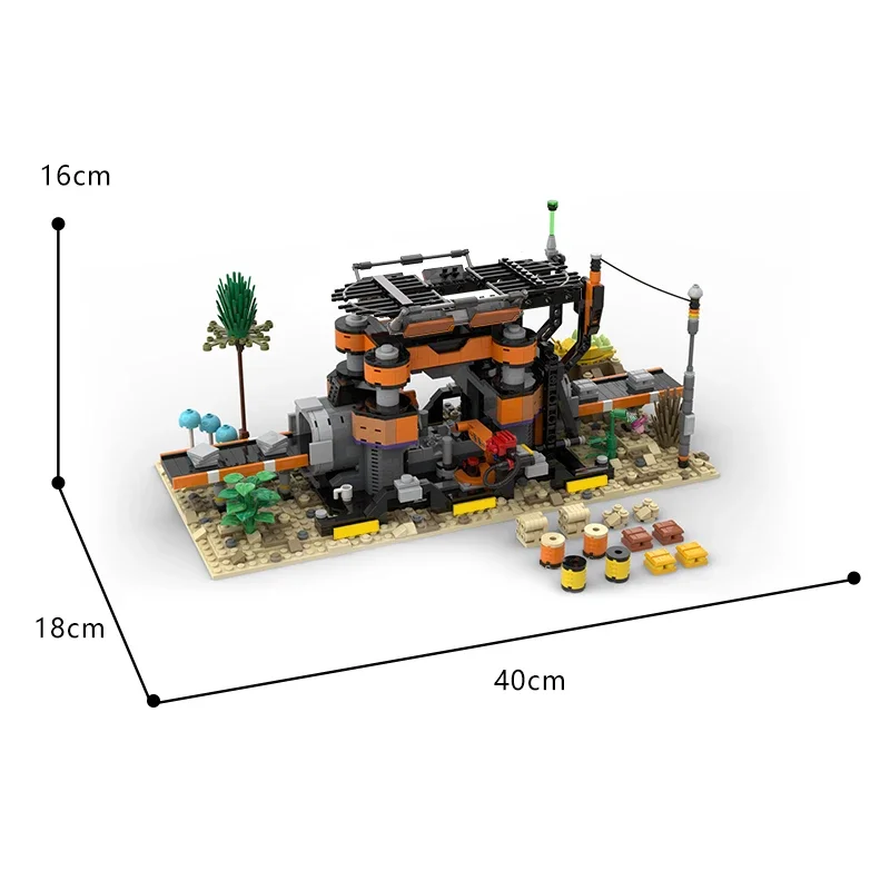 MOC Satisfactorys bouwsteenset van Constructor World Factory, Planet Factories Architectuur Bricks Speelgoed Kind Verjaardagscadeau