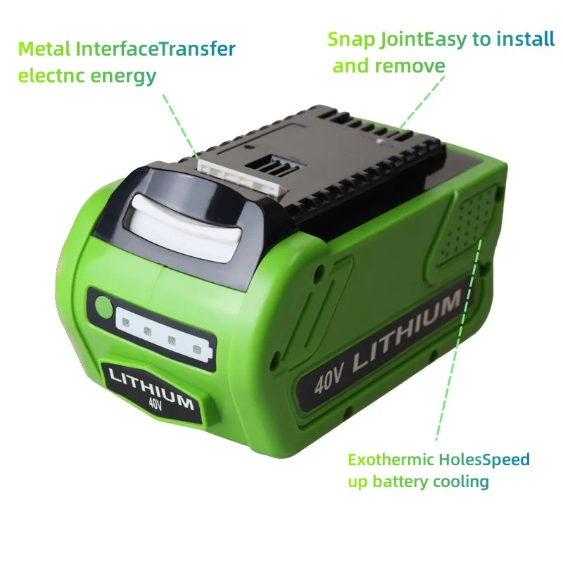 Imagem -02 - Bateria Recarregável da Substituição do Lítio-íon 6000mah 40v 6.0ah 29462 29472 22272 20292 22332g