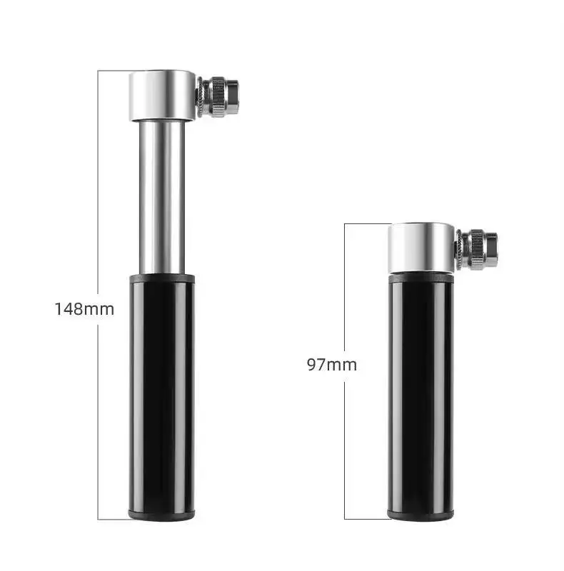 ESLNF Manuelle Mini-Tragbare Fahrradluftpumpe aus Aluminiumlegierung für Fahrrad, Basketball, Fußball, Fahrradpumpe – Detail 12