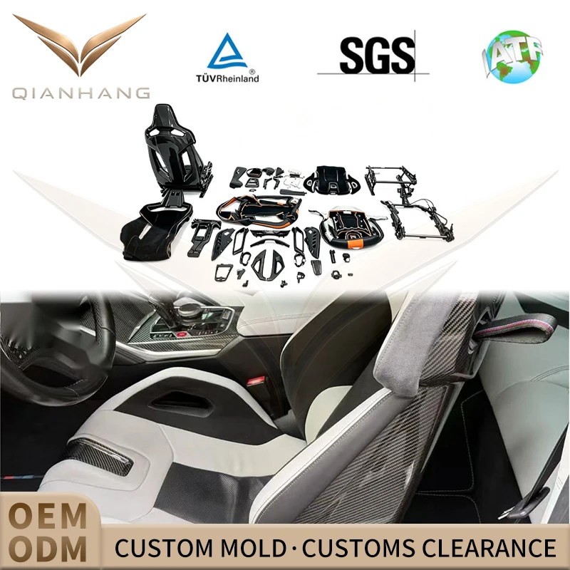 Sports Racing Bucket Seat Leather Cover Set with Foam for F30 F80 F10 E90 M3 M5, Interior Upgrade Universal Fit