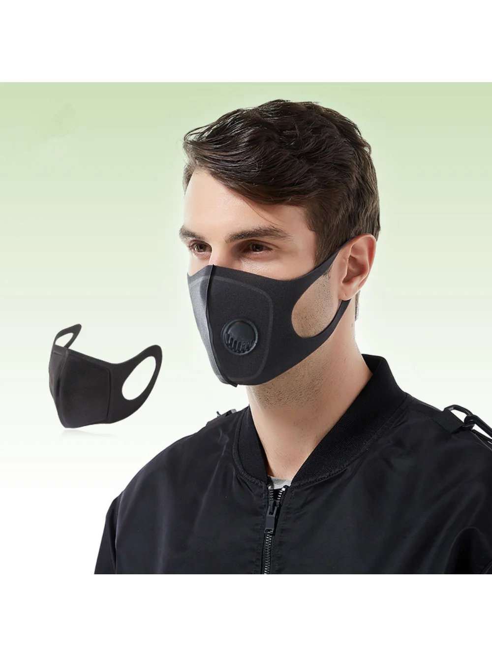 1Pc Stofdicht Anti-Pollen Niet-Wegwerp Dubbele Laag Ontluchtingsventiel Gezichtsmasker Volwassen Warm Ademend Spons Gezicht masker