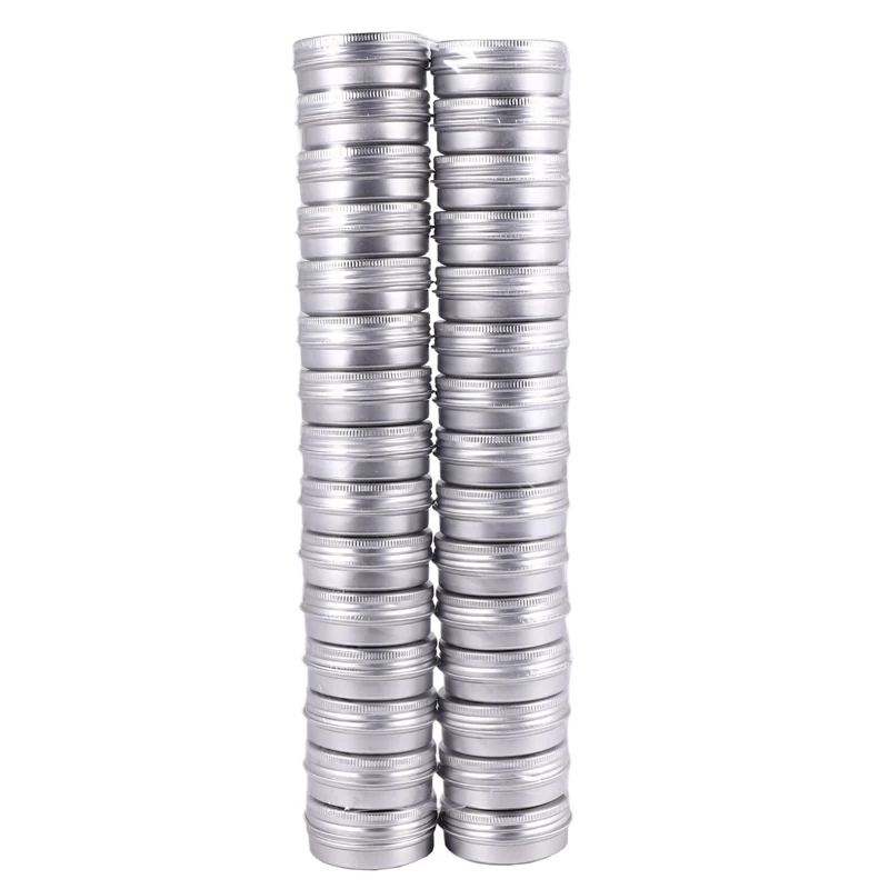 

30 Pack Screw Top Round Metal Lip Balm Tins Containers Lids (1Oz)