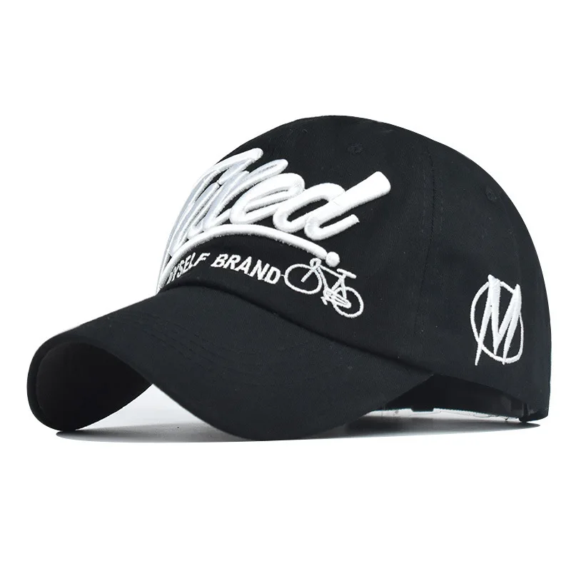 

Vintage Distressed Hat With Large Letter Embroidery Pure Cotton Baseball Cap