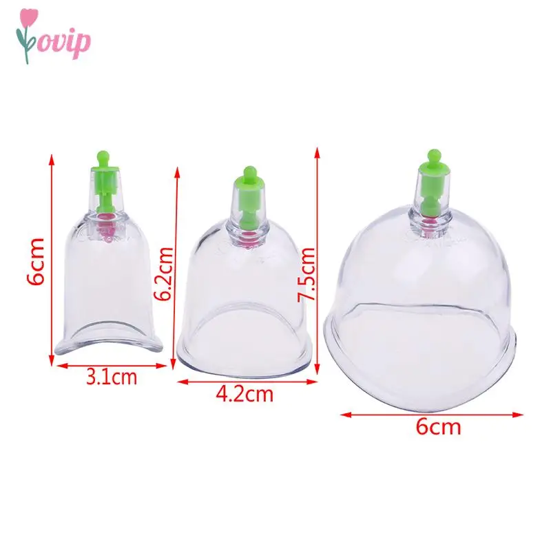 Novo 3 Copos Chinês Médico Vácuo Latas Cupping Cup Celulite Ventosa Terapia Voltar Corpo Anti-celulite Massagem Cupping Set