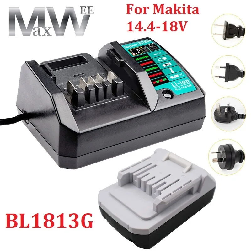 DC18WA akumulator litowo-jonowy ładowarka dla Makita 14.4V 18V BL1415G BL1413G BL1815G BL1820G BL1811G BL1813G baterii