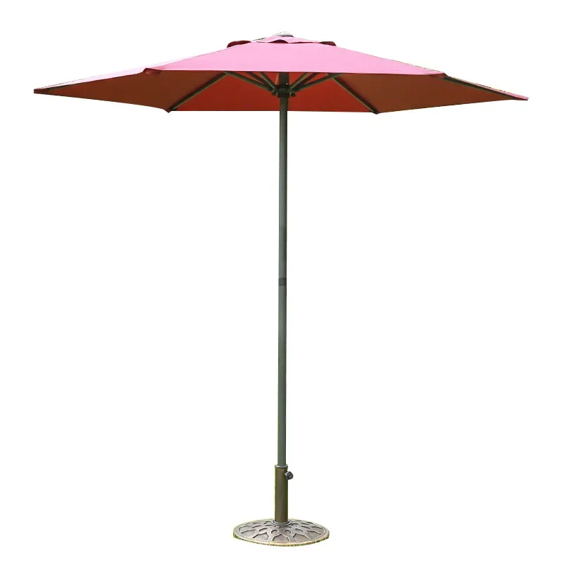 Outdoor parasol camping folding umbrella courtyard garden terrace middle column umbrella balcony outdoor stall large