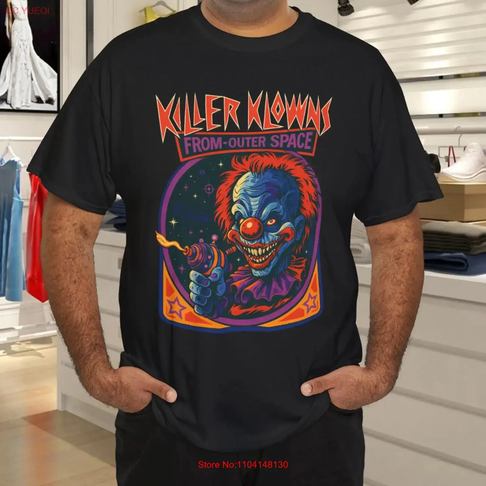Killer Klowns From Outer Space T shirt Yellow Spirit Halloween vintage Washed streetwear Soft designer clothes Breathable