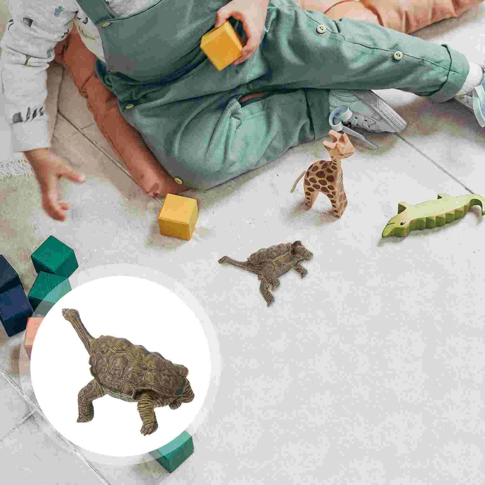 

Creatures Tortoise Model Toy Turtle Decoration Figurine Plastic Simulation Animal Figure Child