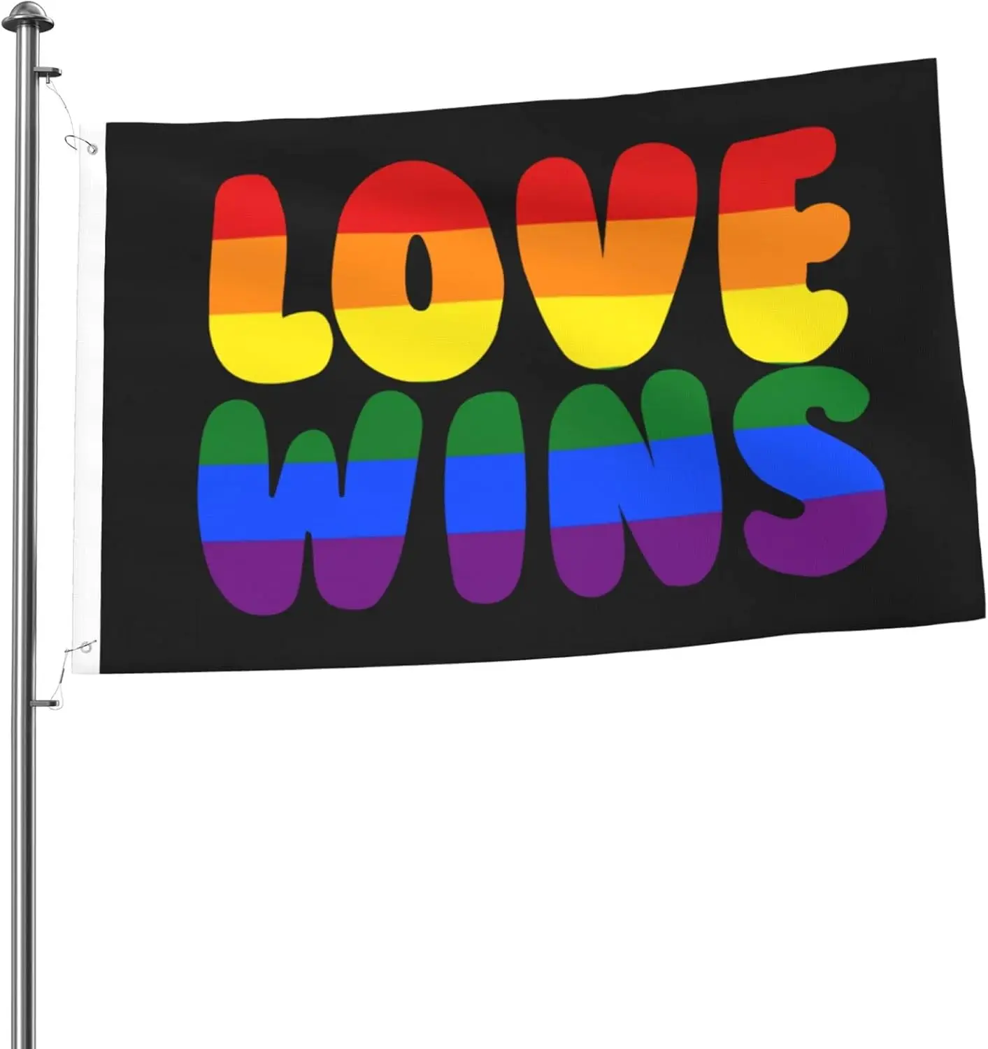 Flagnshow 100% Polyester Love Wins Pride Flag LGBT Flag