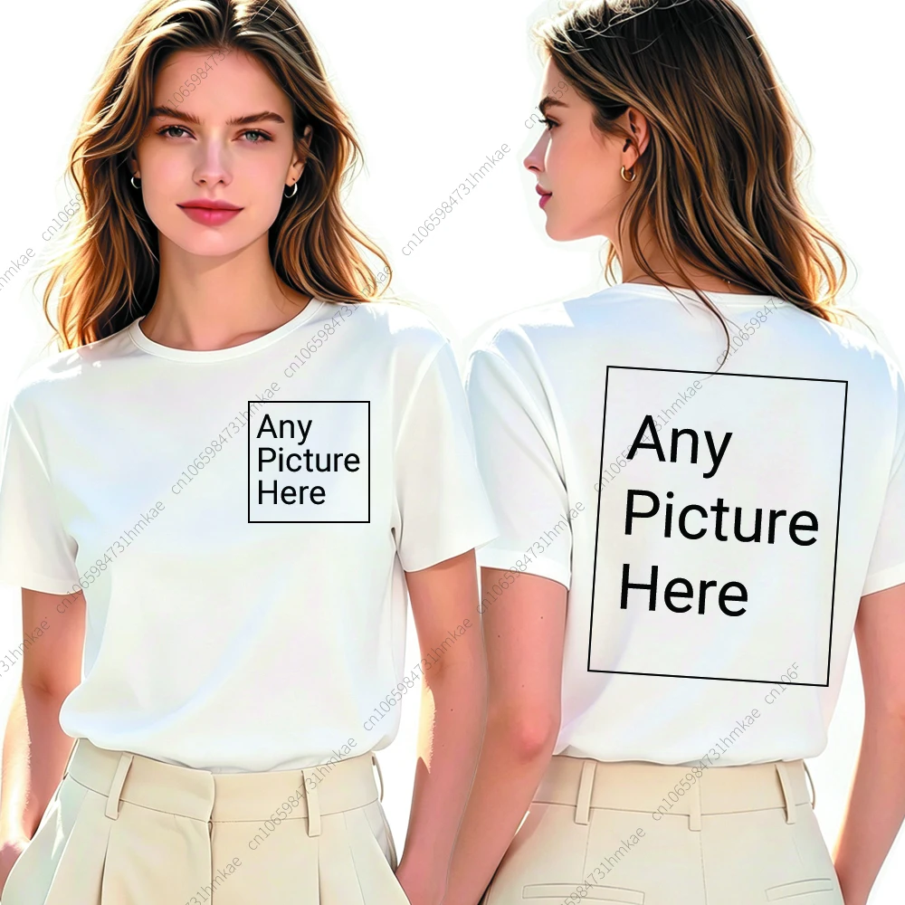 Fashion Custom Personalized Photo Women T Shirt for Girls Customised Funny Tshirts for Woman Personalised Picture Short T-shirt
