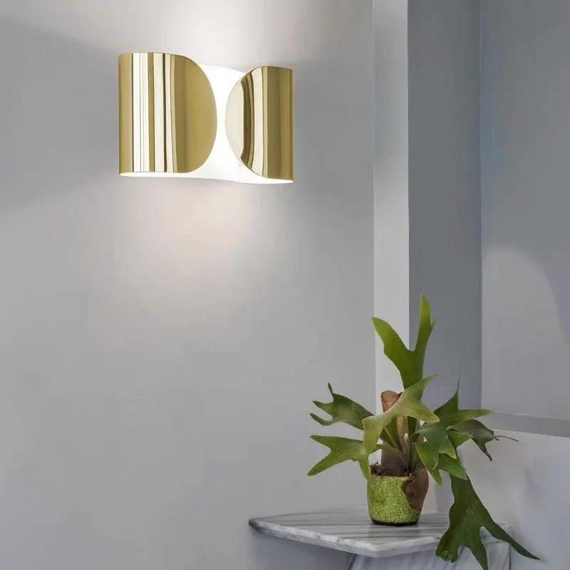 

Foglio wall lamp Modern Sconce Wall Lamp Home indoor Decor For Living Room Nordic Bedroom Metal Bow Wall Lamp