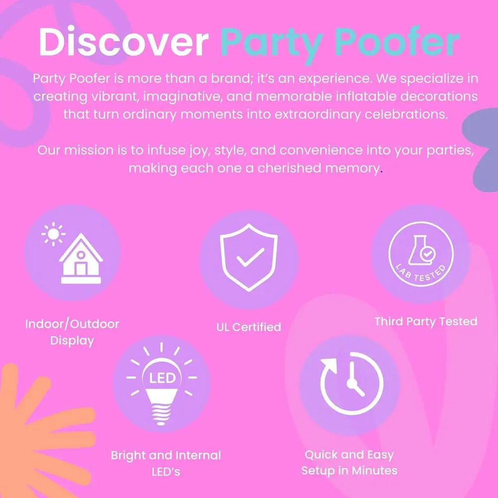 Giant 8ft Inflatable Pink Champagne Bottle with LED Lights for Bachelorette, Wedding, Pool Parties & Celebrations