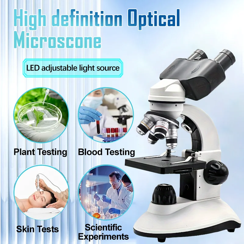 Portable Microscope For Kid,Optical Compound Binocular Microscope,40x-5000x Adult Microscope Suitable For School Laboratory