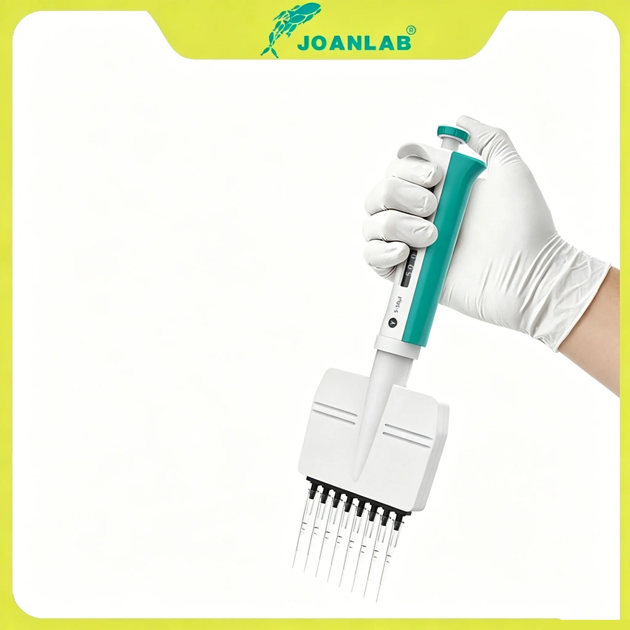 Multichannel Pipette Adjustable Volume Lab Micropipette Pipettor With Filter Tips Box For Lab Test