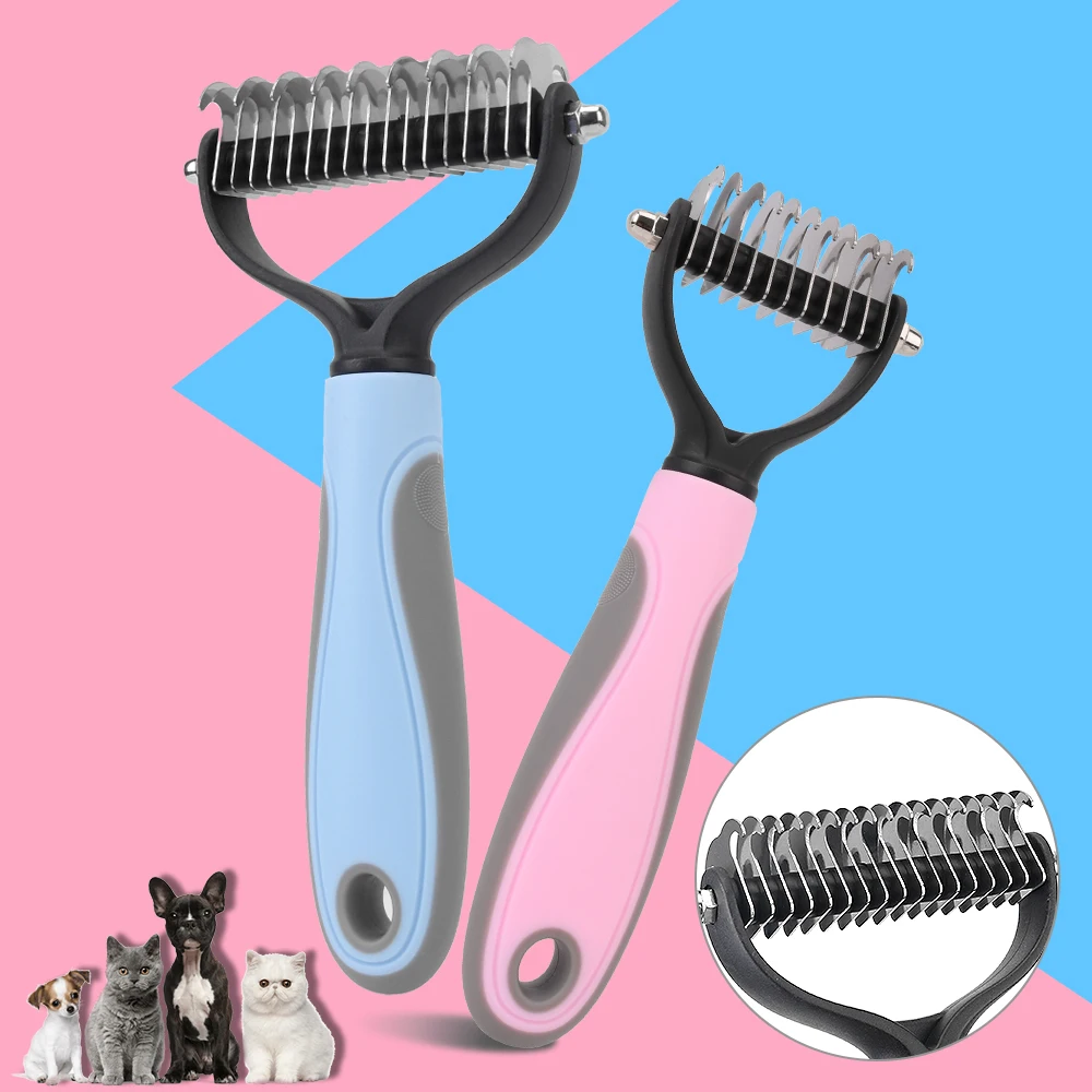 Pet Hair Remover Brush Pet Grooming Tool For Matted Long Hair Curly Pet Dogs Fur Trimming Deshedding Cat Brush