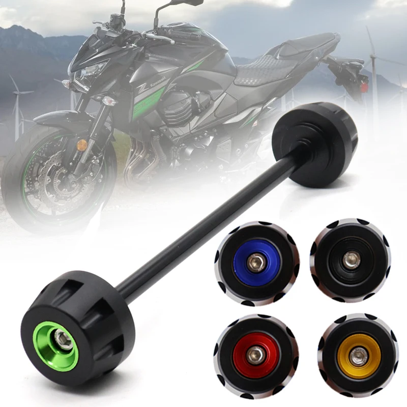 

For Kawasaki Z650 Z750 Z800 Z900 Z1000 ZX6R ZX636 ZX-10R Ninja 650 Versy650 Front Wheel Fork Axle Slider Cap Crash Protector