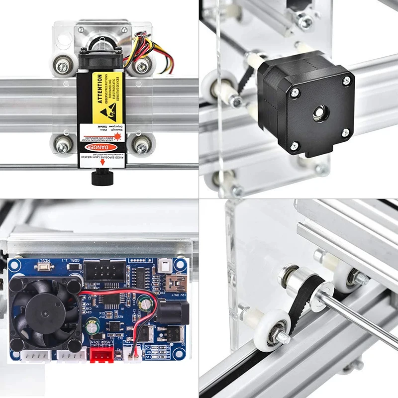 Máquina de gravação CNC 2 eixos, Área de trabalho 65x50cm, TTL, PMW Controle, 20W, Gravador do laser, Couro DIY, Máquina de corte de madeira