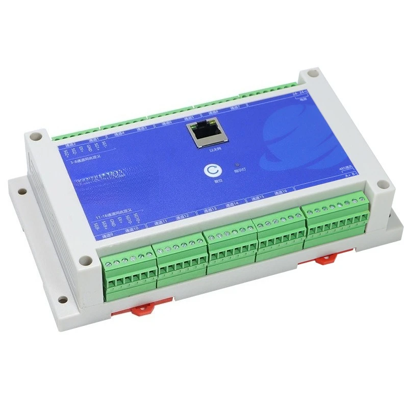 16 Channel Force Value Acquisition Load Measurement Sensor RS485 Ethernet Communication Signal Amplifier Transmitter