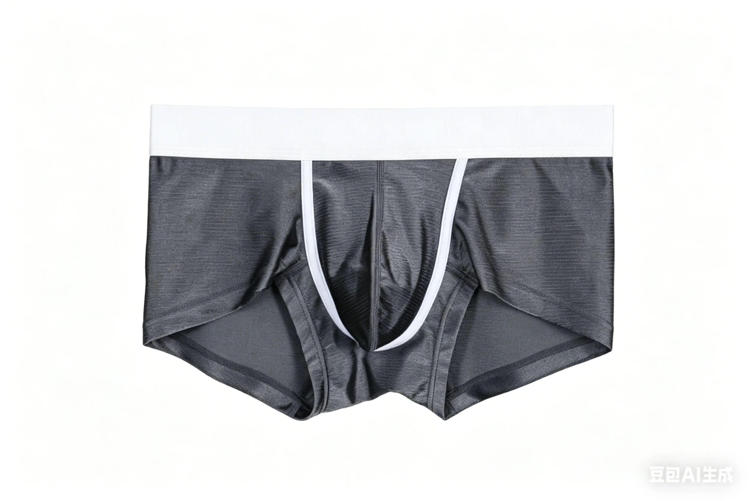 Shiny Microfiber Boxer Briefs for Men Low-Rise Contrast Pouch Underwear Teenager Sexy U Pouch Boxy Panties Glossy Daily Knickers
