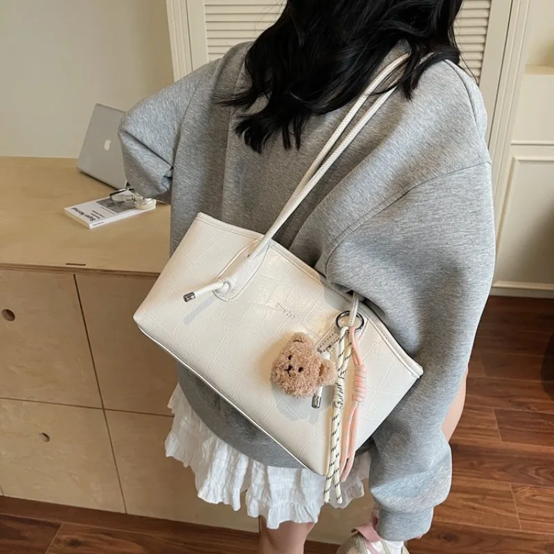 

Elegant Solid Color Diaper Bag Women High-End Designer Handbag Leather Crossbody Shoulder Purse Tote Shopper Satchel Trendy