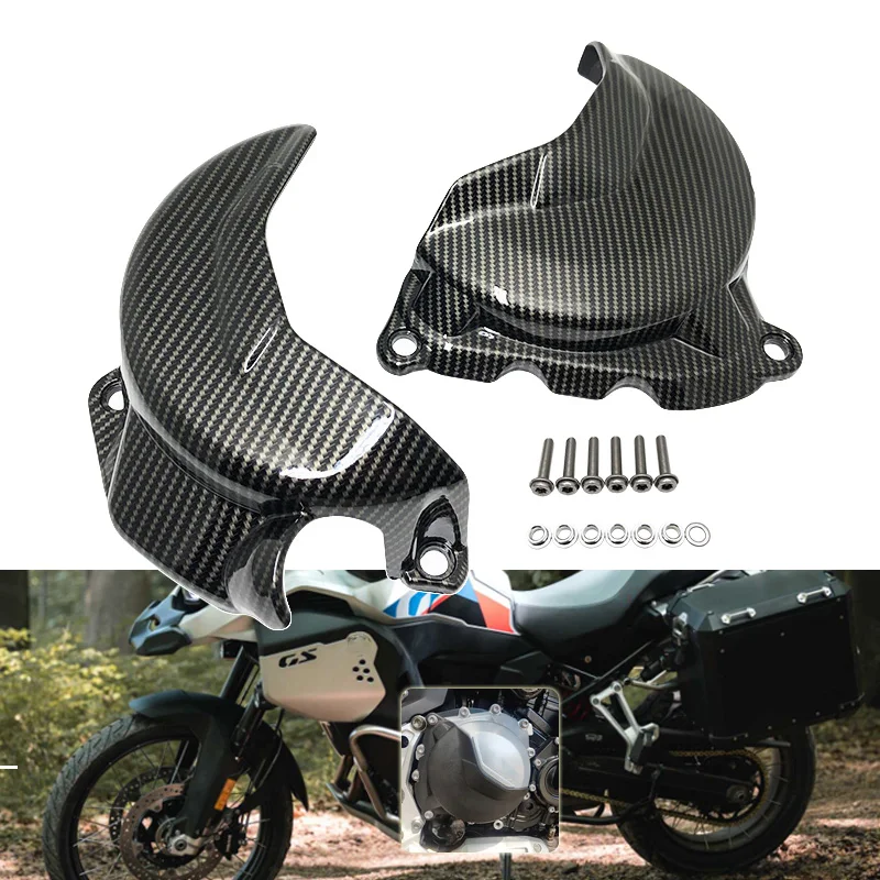 For BMW F900GS f900gs 2023 2024 Carbon Cylinder Guards Engine Protection Cover Set F900GS Adventure F 900 GS ADV Motorcycle