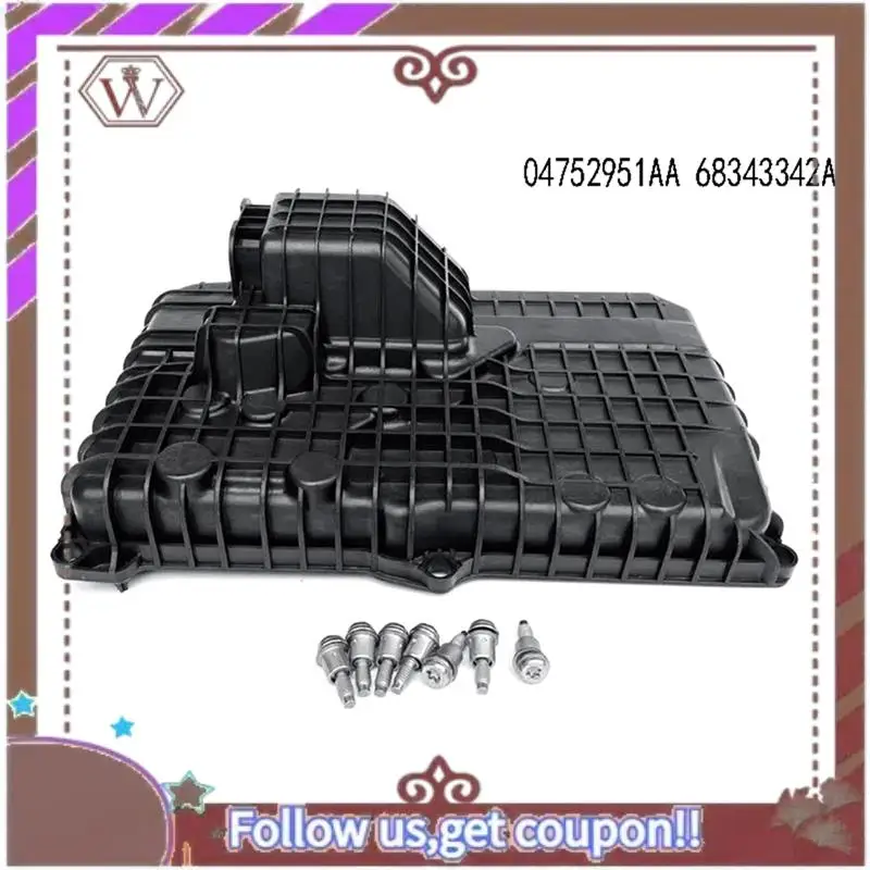 

A57E-04752951AA Transmission Oil Pan For Jeep Cherokee 2014-2023 Chrysler Pacifica Fiat 500L 2017-2019 V6 3.6L 68343342AA