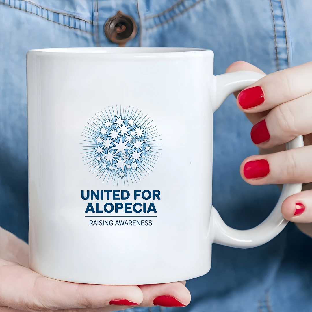 

11oz Creative Christmas Mug + Alopecia Awareness Cup - Perfect Family Office Gift