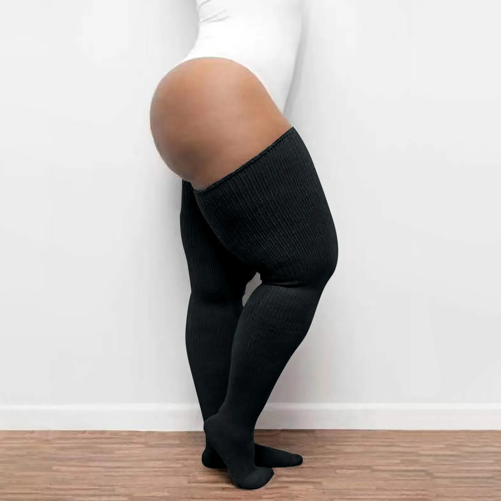 

Women Soild Plus Size Over Knee Cotton Socks Extra Long Extra Thick Thigh Socks Tall Socks Woman Stockings