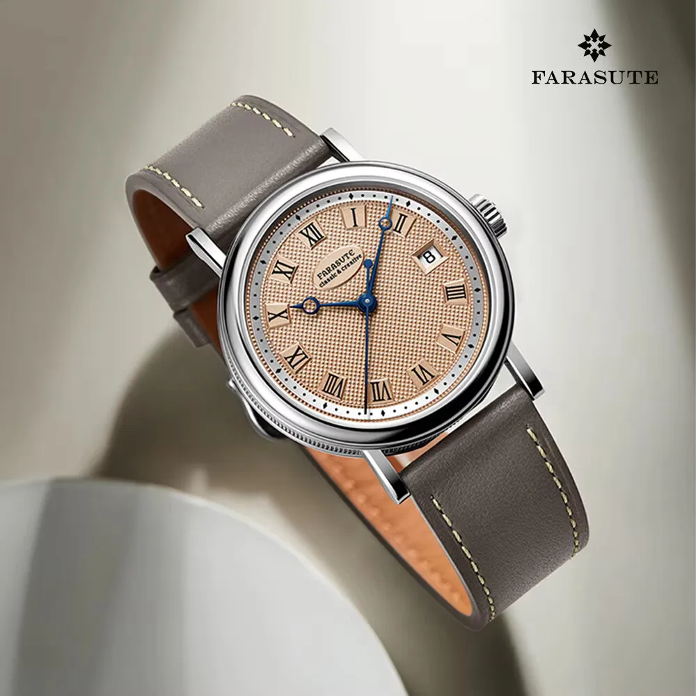 FARASUTE Casual Calendar Men Mechanical Wristwatch Sapphire Japan Movement Automatic Watch Stainless Steel Waterproof Men Watch