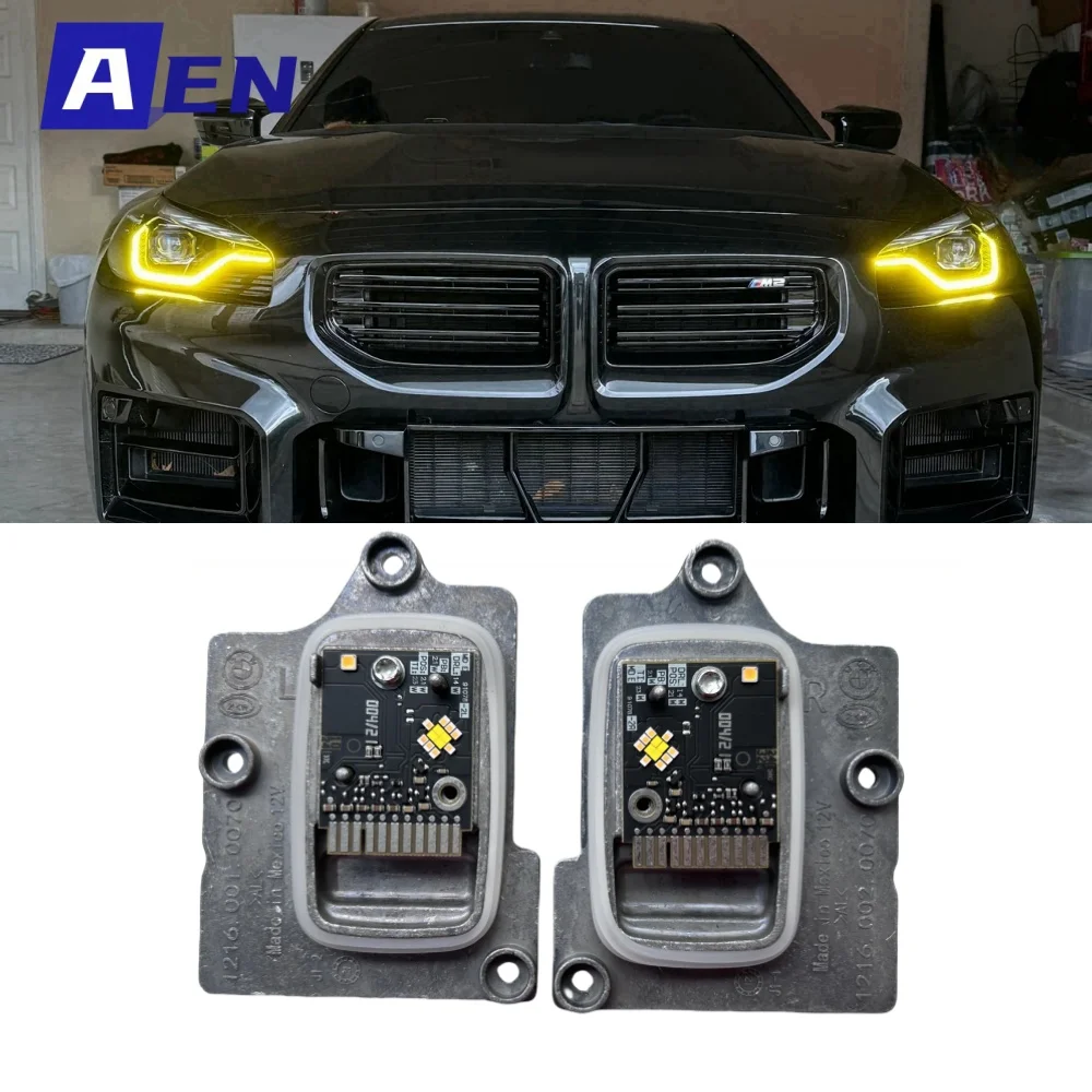 CSL Lemon Yellow Angel Eye DRL Modules For 2022 2023 BMW 2 series M2 LCI G42 G87 M240i Blue Daytime Running Light Turn Signal