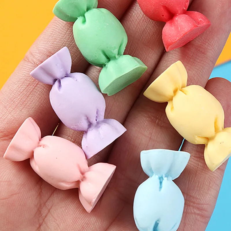 10szt 3D Mini Resin Kawaii Diy Candy Craft Supplies Flatback Miniature Accessories Material Item Fake Food Cabochon Scrapbooking