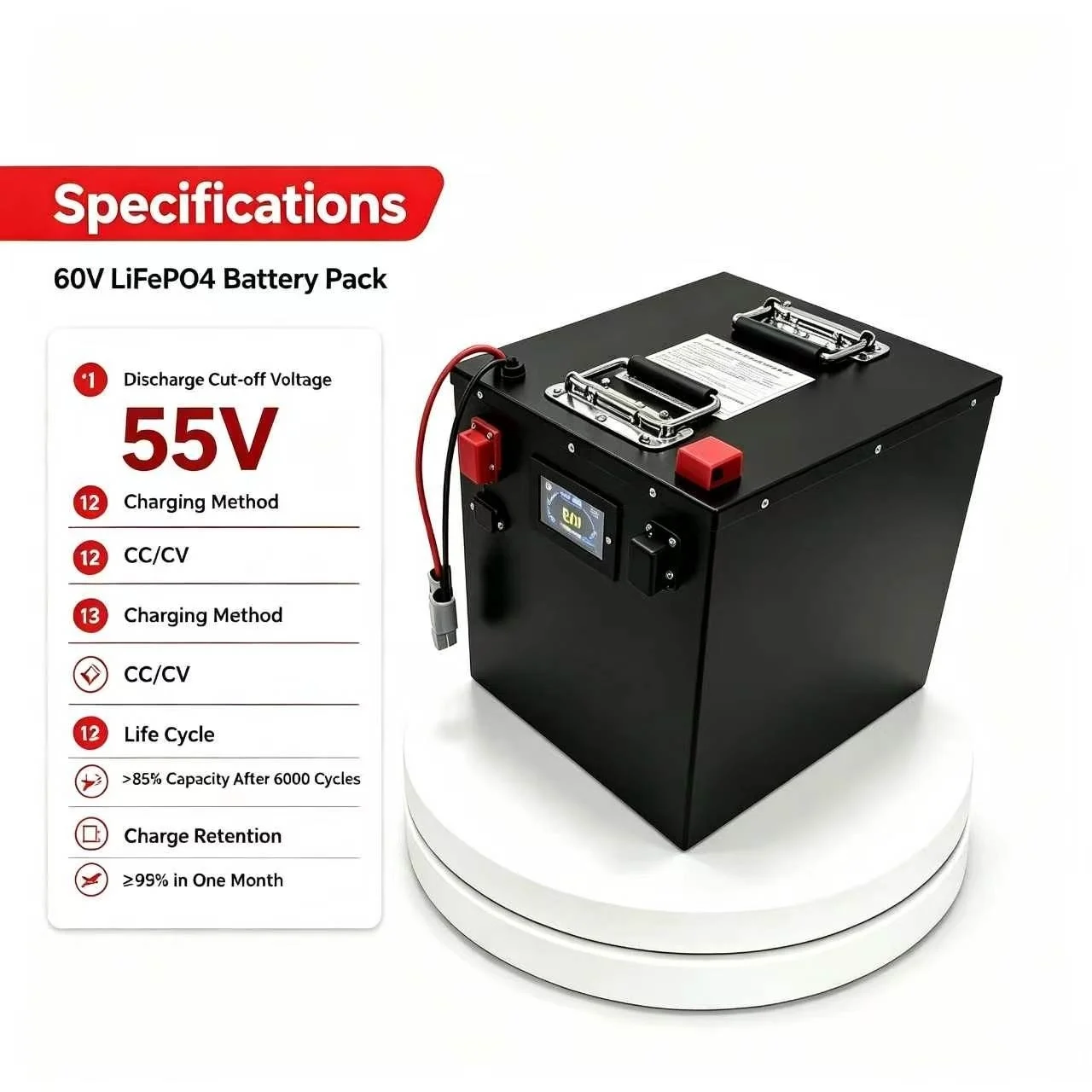 60V 100Ah 120Ah 150Ah 200Ah lithium Lifepo4 battery pack Bluetooth BMS 100A 150A 200A for EV electric trike moped golf cart