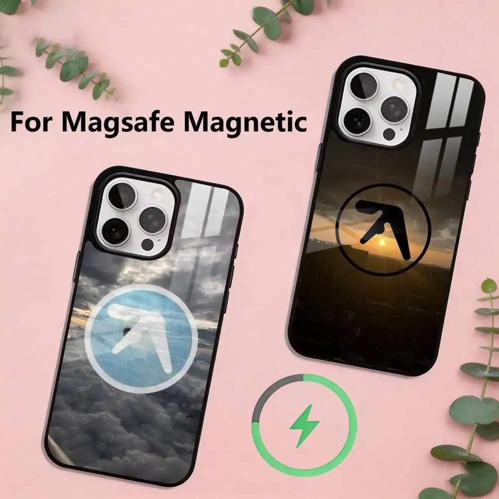 

A-Aphex Twin Logo Phone Case For iPhone17,16,15,14,13,12,11 Plus,Pro Magnetic with Magsafe Wireless Charging
