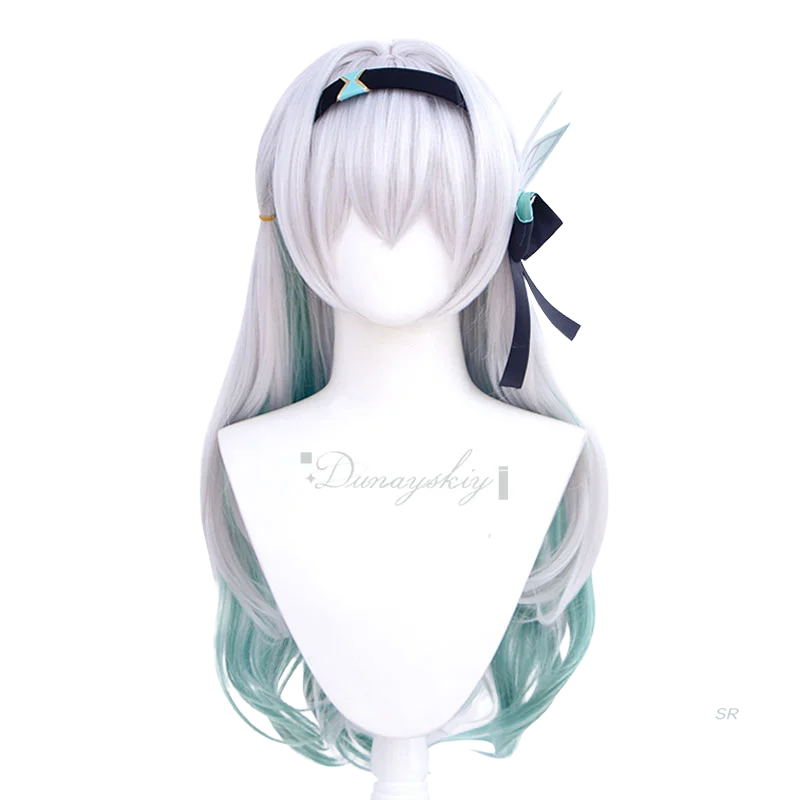 게임 혼카이: 스타 레일 반딧불 코스프레 의상 코스프레 가발 할로윈 파티 카니발 여성 소녀 네이비 드레스 유니폼 풀세트