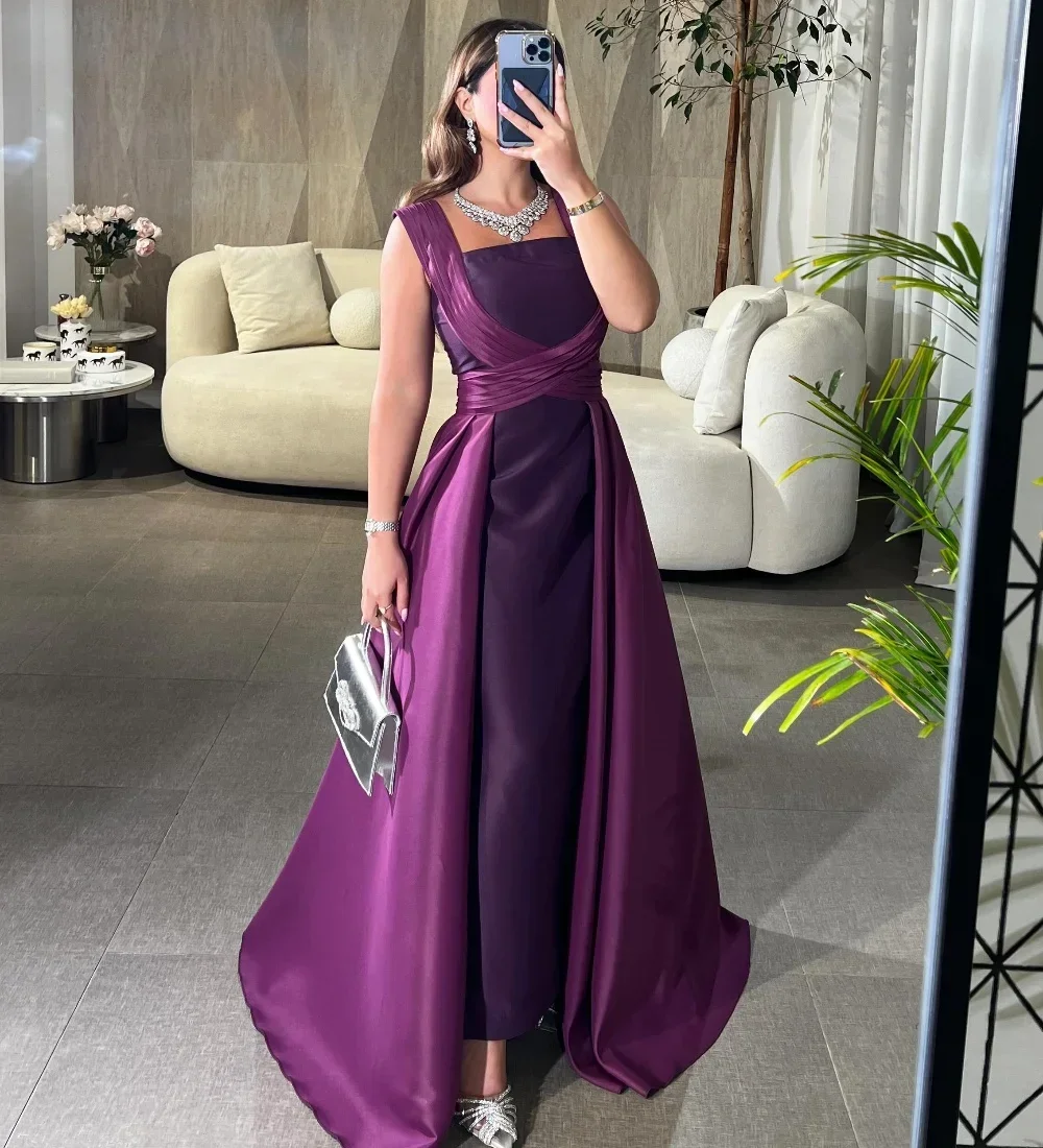 Customized Exquisite Ruched A-line Square Neck Long Dresses Quinceanera Dresses Modern Style Pastrol Unisex Chinese Style Formal